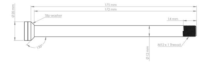 Burgtec Rear Axle - Transition 175mm