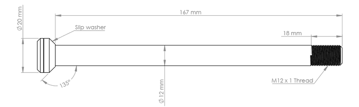 Burgtec Rear Axle - Transition 171mm