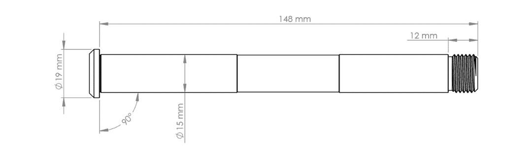 Burgtec Fork Axle - RockShox Non-Boost