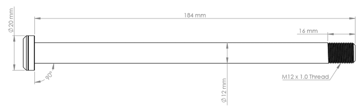 Burgtec Rear Axle - Pivot 185.3mm