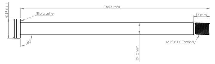 Burgtec Rear Axle - Trek 184.5mm