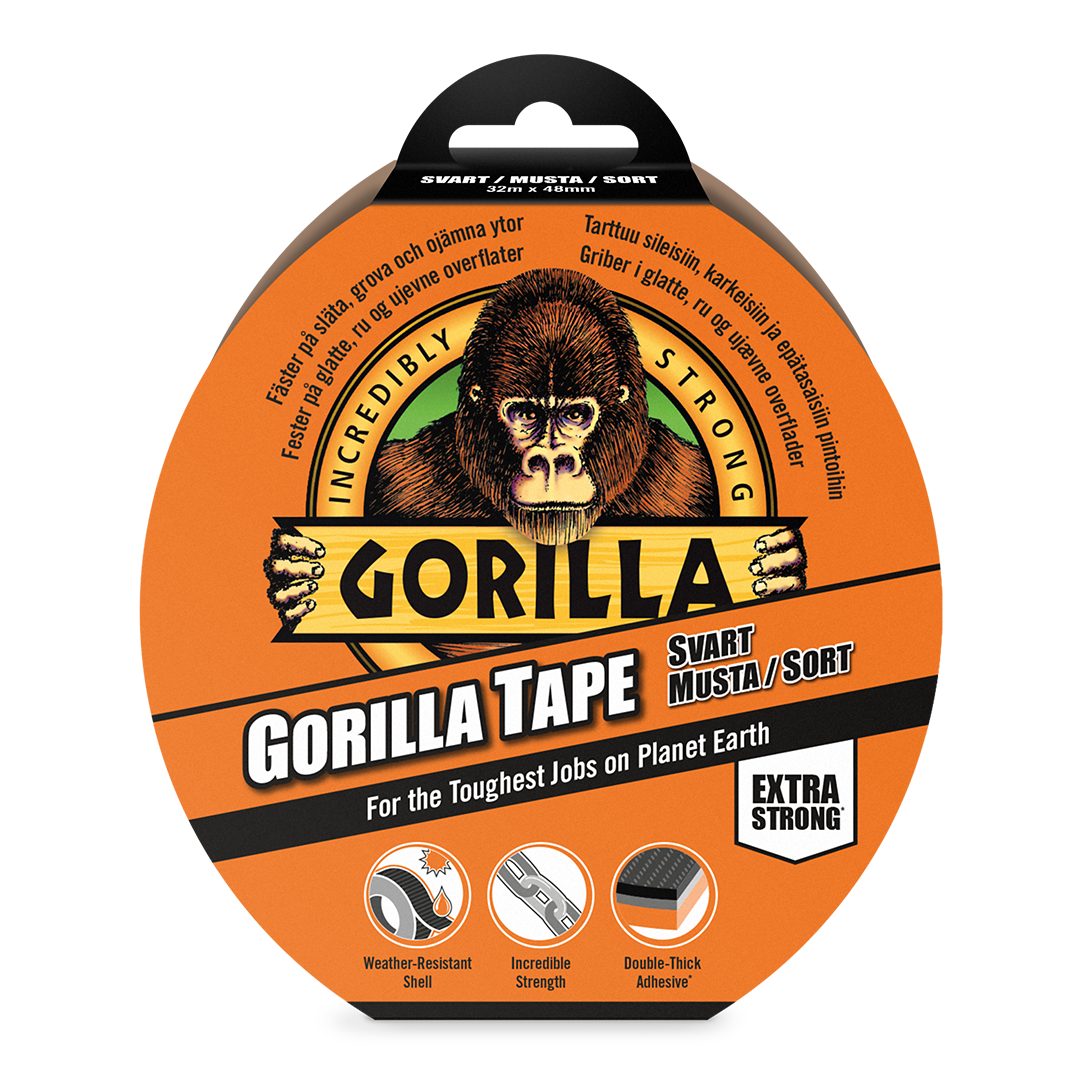 Gorilla Tejp Svart