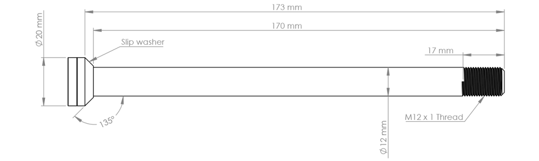 Burgtec Rear Axle - Canyon 173mm