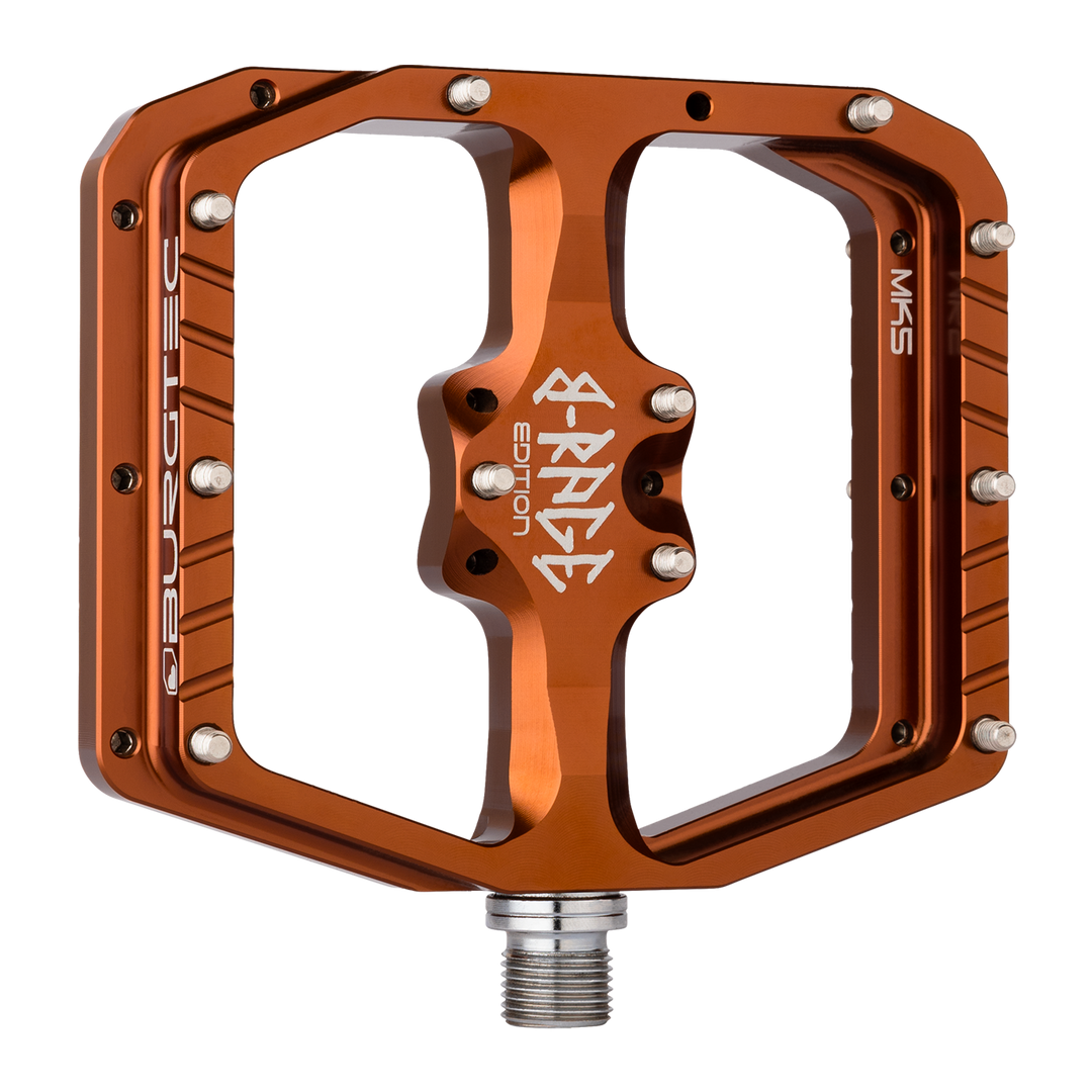 burgtec pedals orange Burgtec Penthouse Flat MK5 B-Rage Edition Pedals – Grip4days