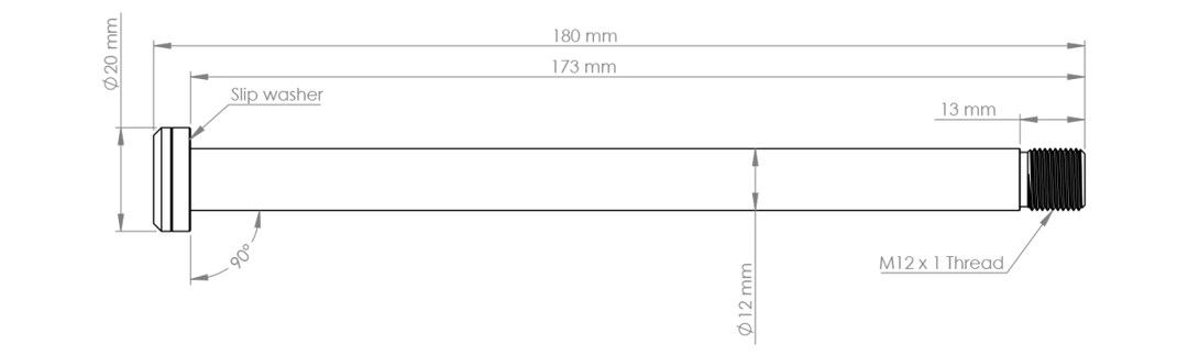 Burgtec Rear Axle - Rocky Mountain 173mm