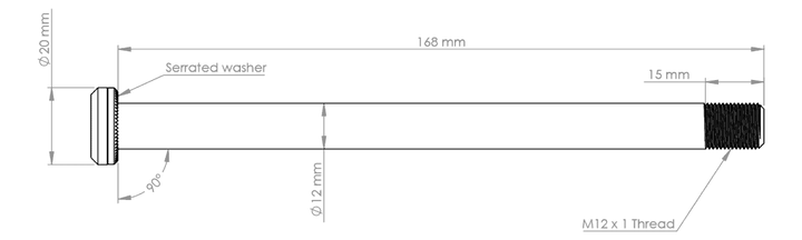 Burgtec Rear Axle - Santa Cruz 168.5mm