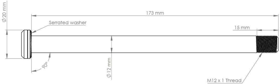 Burgtec Rear Axle - Santa Cruz 173.7mm w/o Hanger Bolt