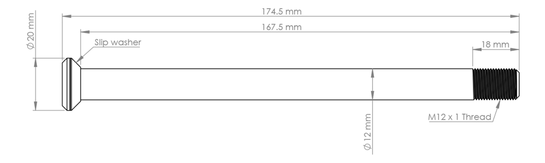 Burgtec Rear Axle - Specialized 174.5mm