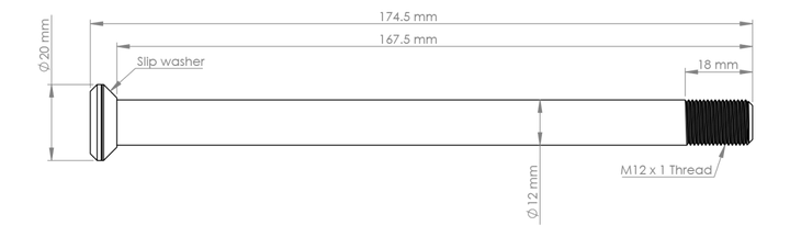 Burgtec Rear Axle - Specialized 174.5mm