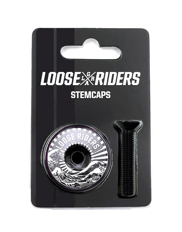 Loose Riders Stem Cap - Rising Sun Black