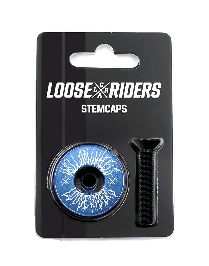 Loose Riders Stem Cap - Hell on Wheels Blue